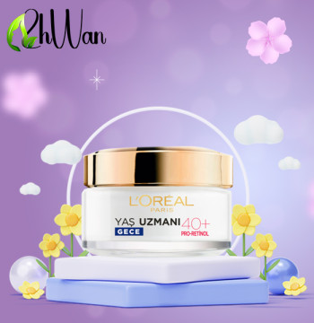 کرم شب ضد چروک و بازسازی کننده ۴۰ سال لورال Loreal سری Yas Uzmani Gunduz حجم ۵۰ میل