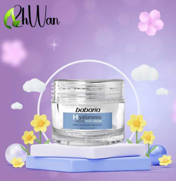 کرم مرطوب کننده و آبرسان صورت باباریا babaria مدل هیالورونیک اسید Hyaluronic Acid حجم 50 میل