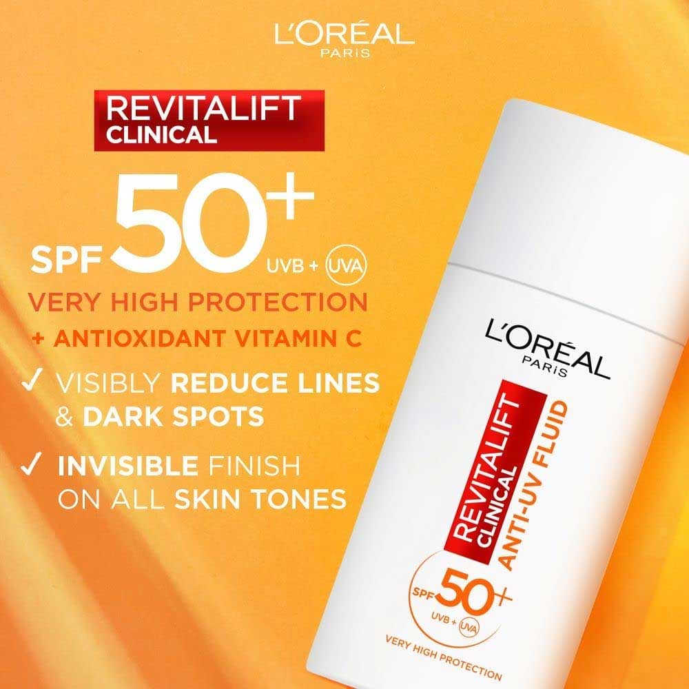 کرم ضد آفتاب صورت L'Oreal Paris Revitalift Clinical SPF 50