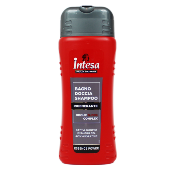 شامپو بدن و مو مردانه اینتسا Intesa Pour Homme مدل Rigenerante Odour Block حجم 500 میلی لیتر